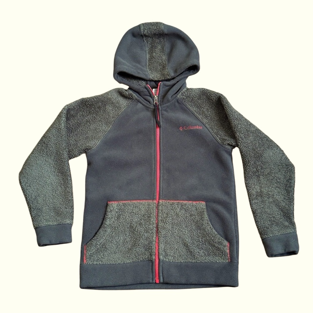 Columbia Kids Forest Green and Gray Hoodie Size S